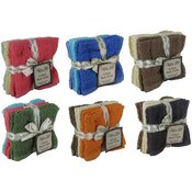 Wholesale - 6pk 12"x12" ASHLEY MILLS WASH CLOTHS C/P 72, UPC: 837413009135